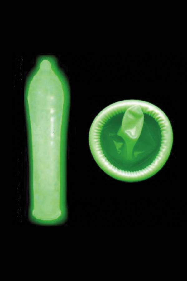 3 préservatifs phosphorescents Love Light Technosex