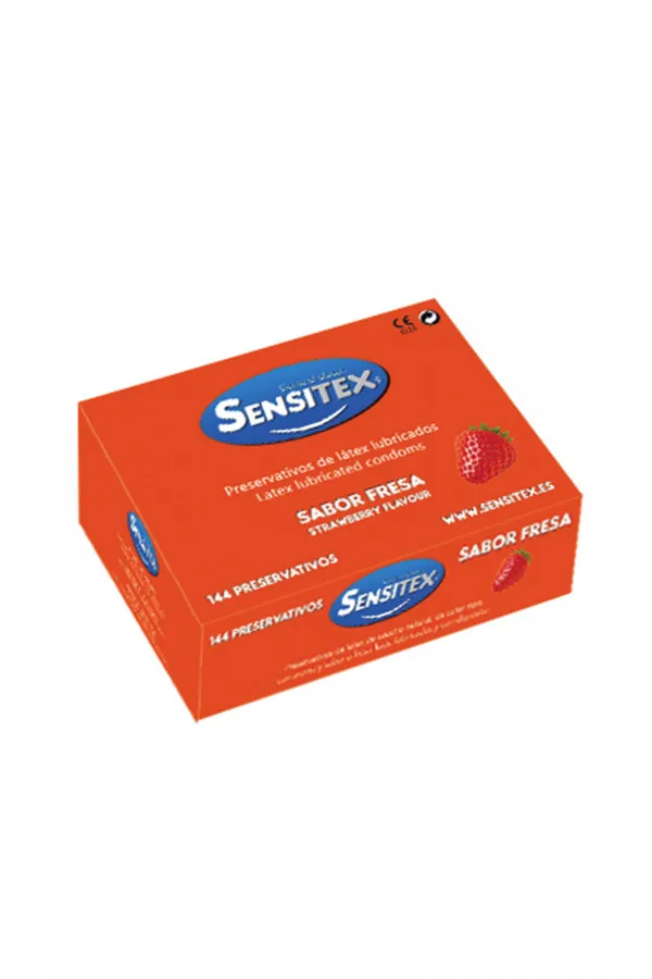 Préservatifs à la fraise Sensitex par 144