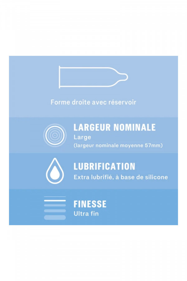 Préservatifs Durex Nude XL x 2