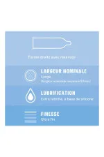 2 préservatifs extra large Durex Nude XL