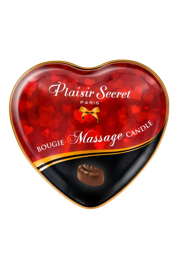 Massage couple : Mini bougie de massage comestible chocolat Plaisir Secret