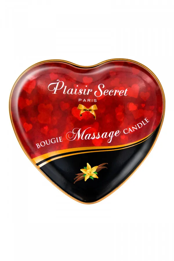 Sexshop : Mini bougie de massage vanille comestible Plaisir Secret