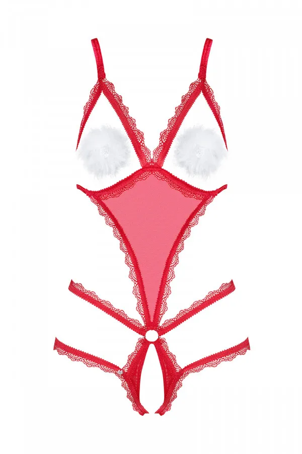 Body ouvert de Noël très sexy Merrynel Obsessive