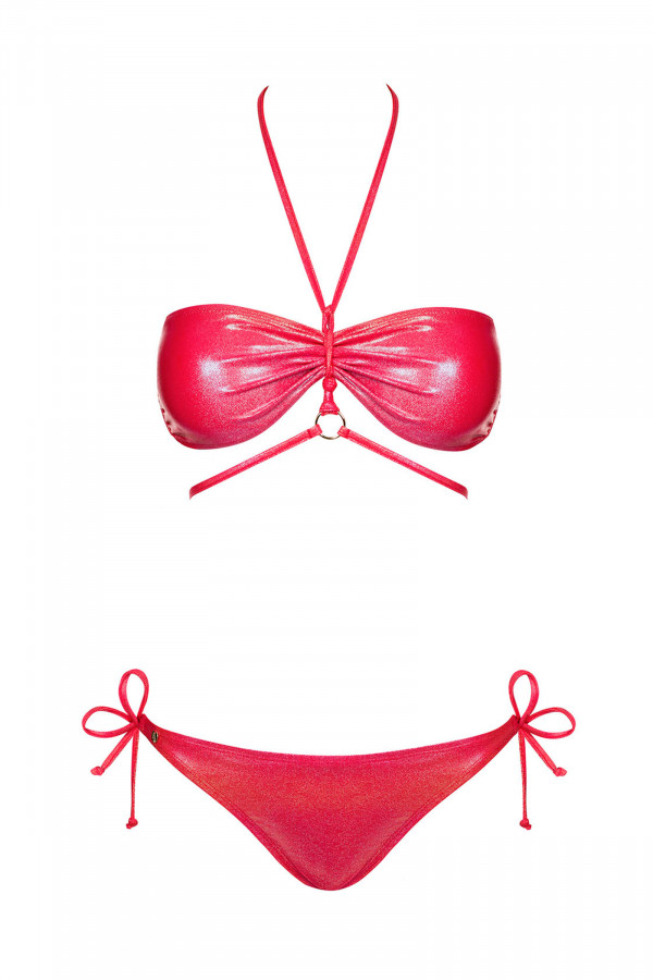 Bikini sexy rouge brillant Obsessive pas cher