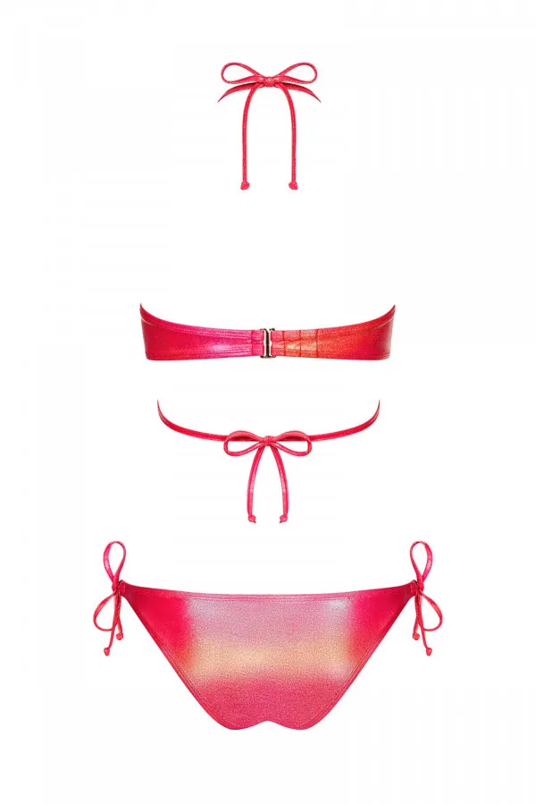 Bikini sexy rouge brillant Obsessive pas cher