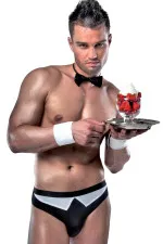 Déguisement serveur sexy noir et blanc