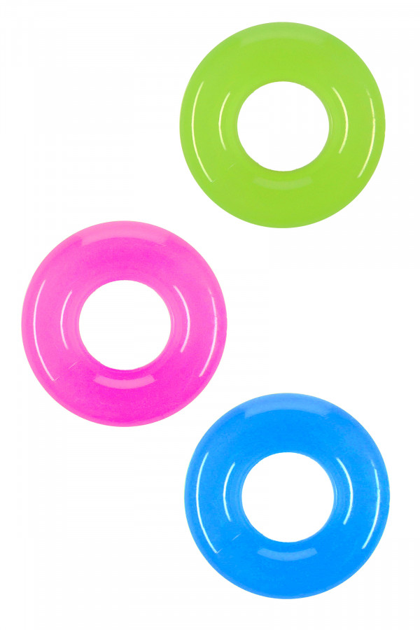 Lot de 3 cockrings phosphorescents