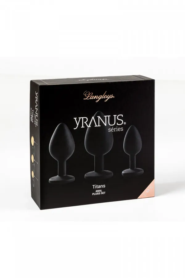 Coffret 3 plugs anal terminaison dorée