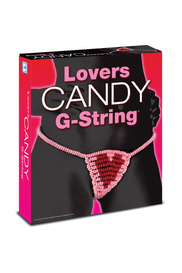 String bonbons motif cœur pour femme