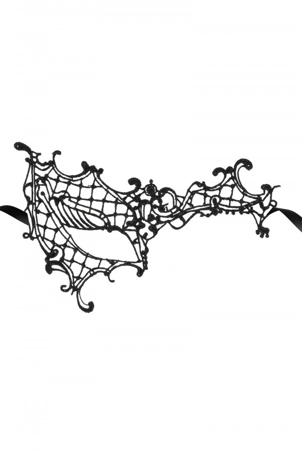 Masque loup en broderie souple asymétrique