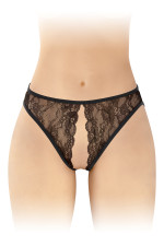 String ouvert dentelle florale et tulle