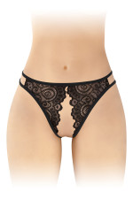 Culotte ouverture large tulle et dentelle