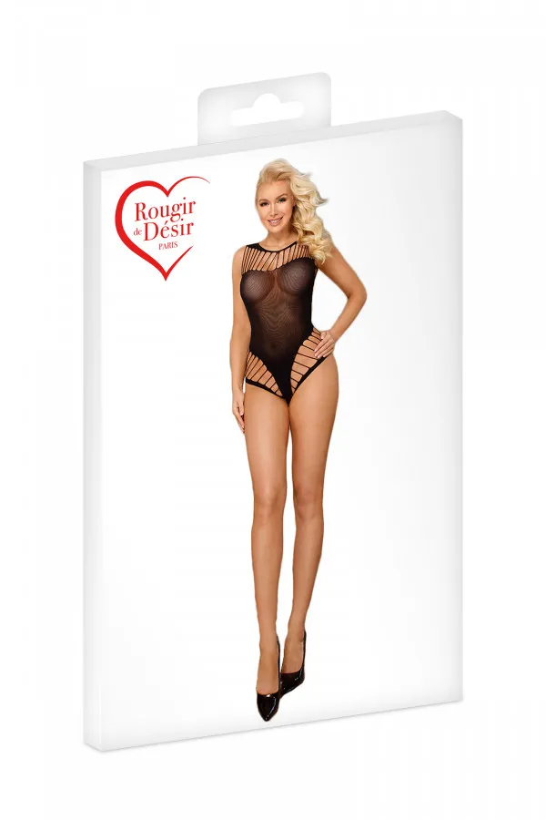 Body moulant en résille à découpes sexy de Rougir De Désir