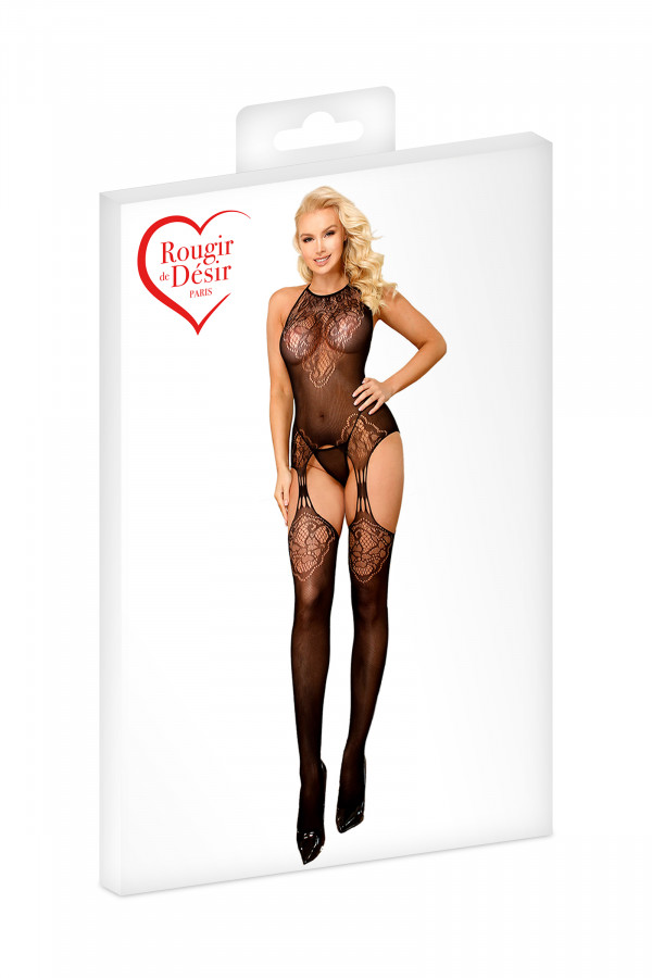 Combinaison transparente et ouverte en résille de Rougir de Désir