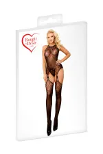 Combinaison transparente et ouverte en résille