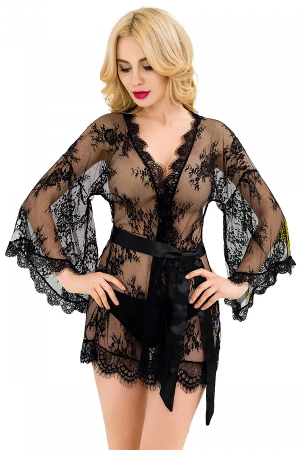 Déshabillé Transparent et String - Peignoirs Sexy Concorde Love