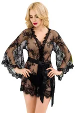 Déshabillé sexy transparent et string