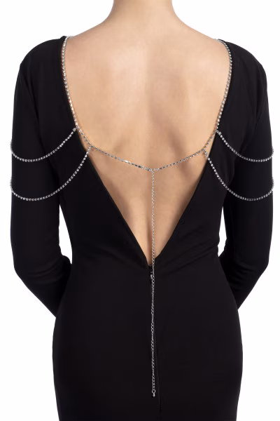 Chaîne de taille taille ou épaules dorée avec strass