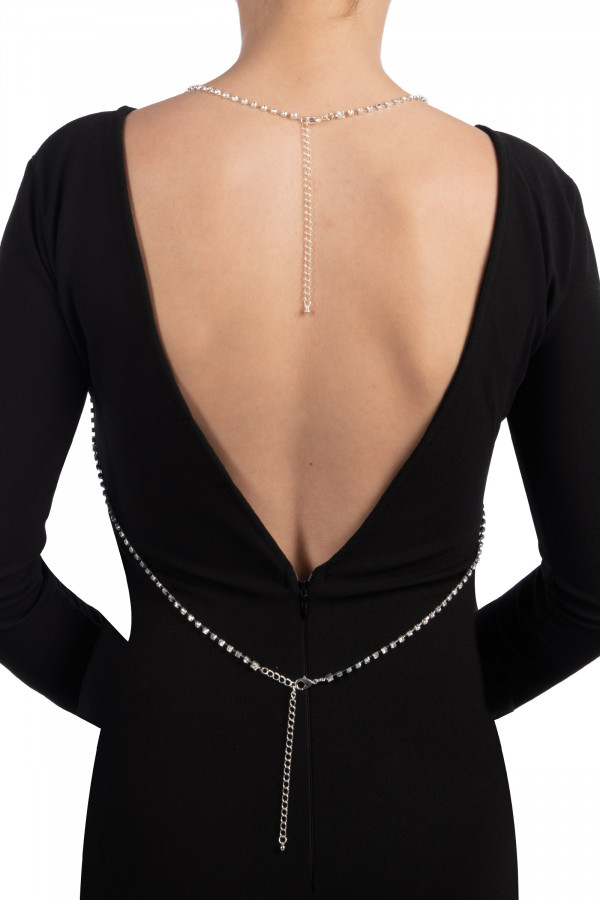 Chaîne de corps avec strass dorée