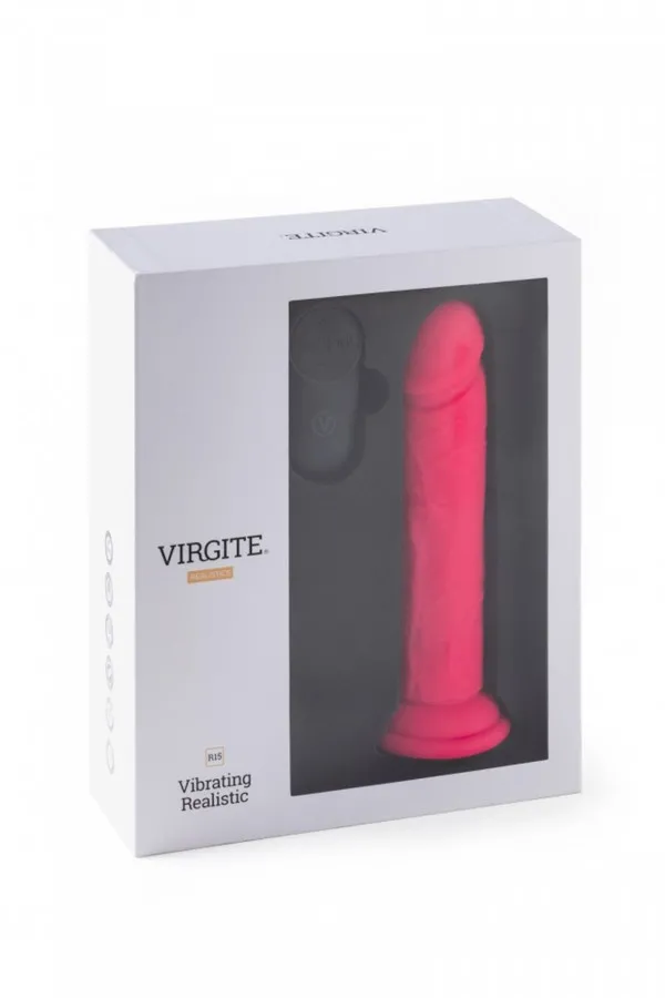 Gode réaliste vibrant avec télécommande violet R15 de Virgite