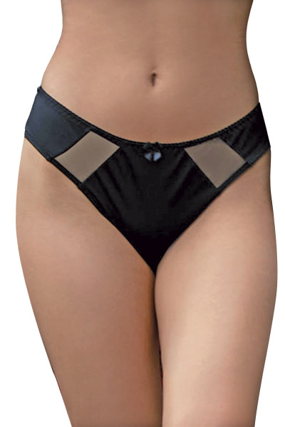 Culotte unie bandes micro résille