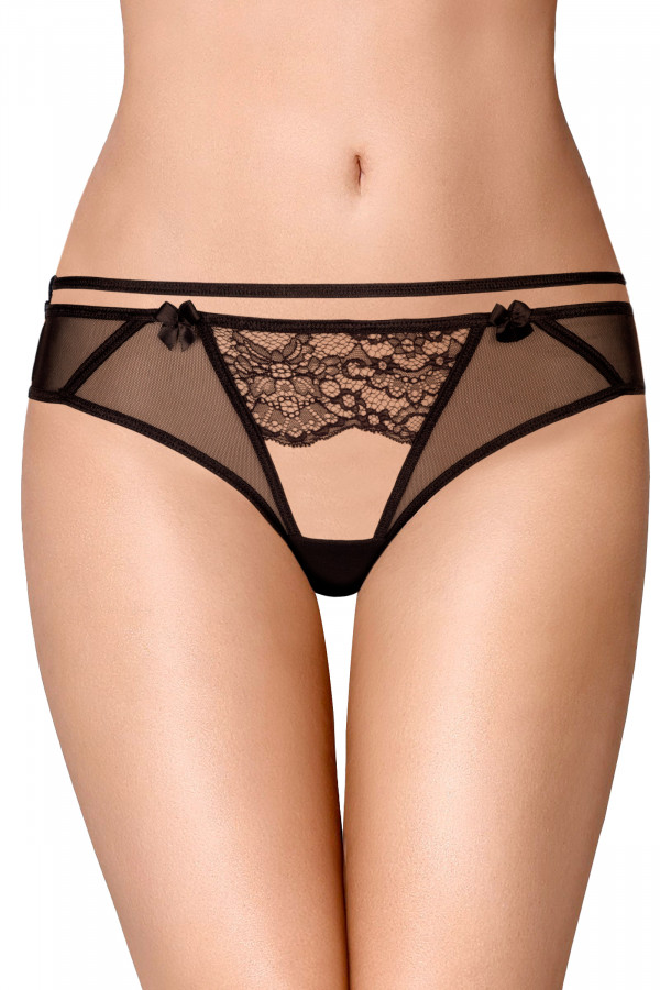 Tanga maille fine et dentelle