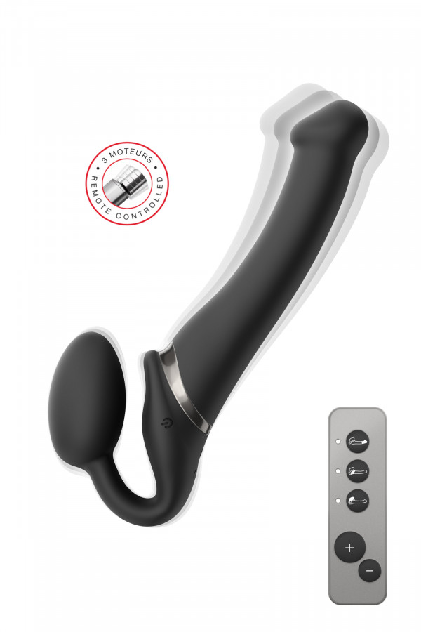 Strap On Me le gode ceinture sans ceinture vibrant noir taille M
