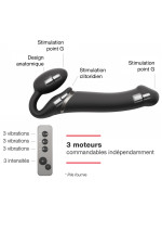 Gode ceinture sans harnais vibrant et télécommandé