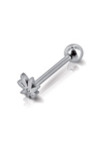 Piercing tige droite feuille