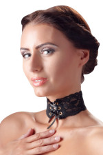 Collier ras de cou dentelle ajustable