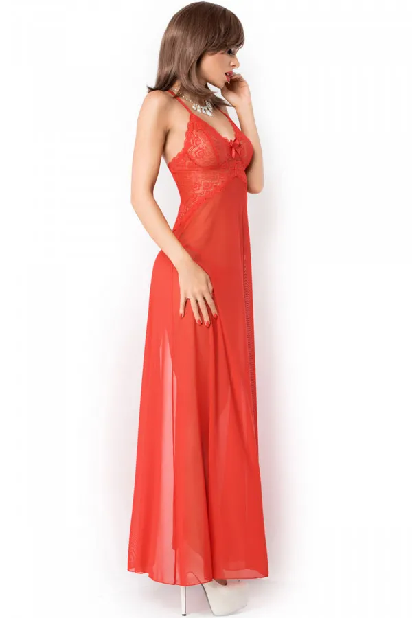 Longue nuisette transparente avec String de Chilirose