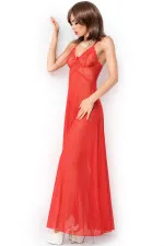 Longue nuisette transparente et String