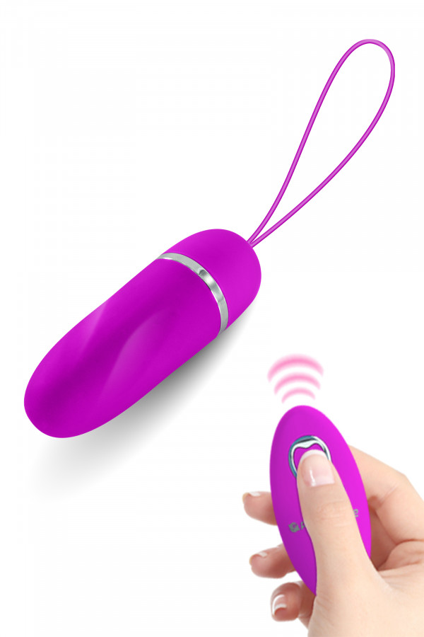 Debby, œuf vibrant à nervures avec télécommande sans fil