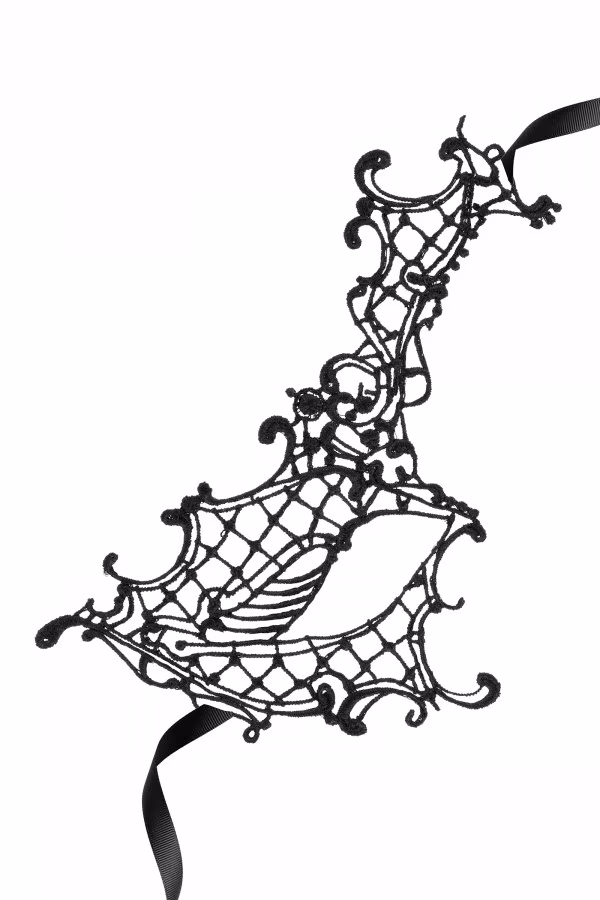 Masque loup en broderie souple asymétrique