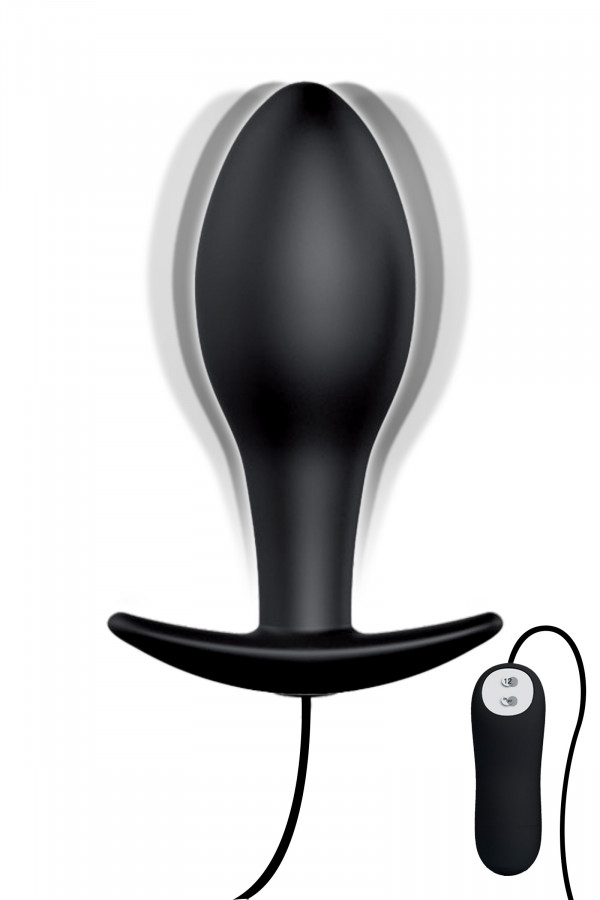 Sextoys - Plug anal forme obus avec vibrations et commande.