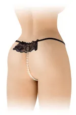 String dentelle avec perles nacrées