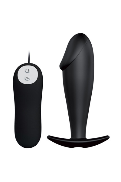 Plug anal vibrant forme pénis avec télécommande