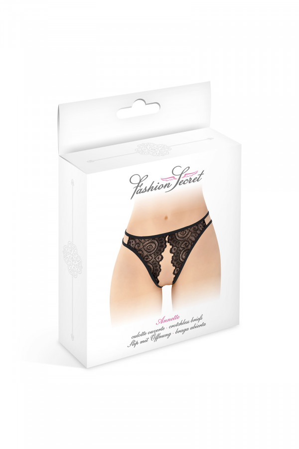 Culotte ouverture large tulle et dentelle