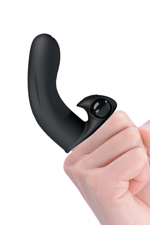 Adonis, doigt vibrant en silicone avec stimulateur de clitoris
