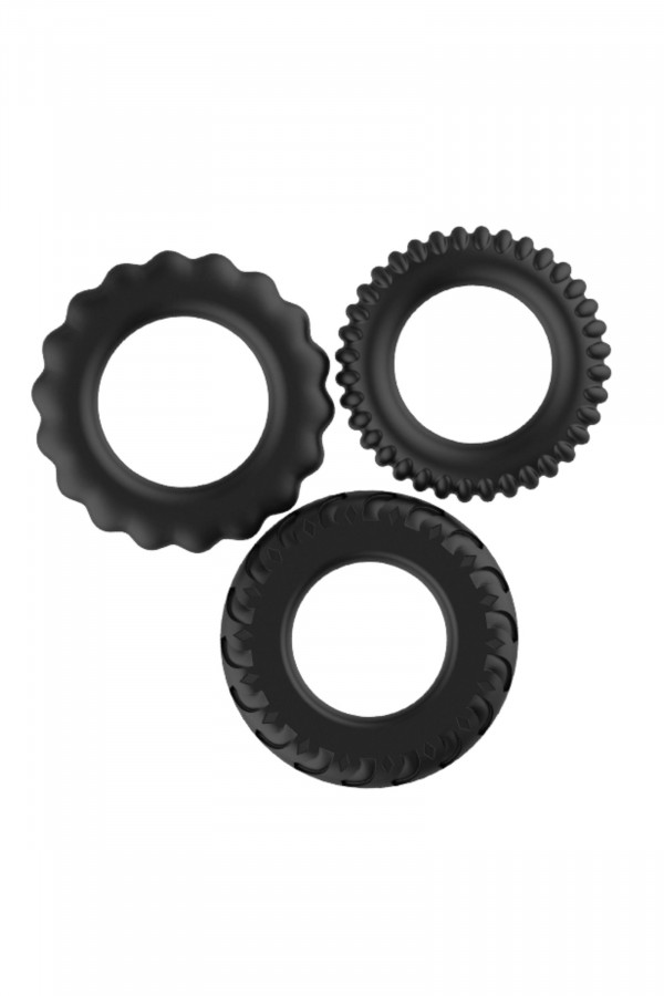 Pack de 3 cockrings extensibles Titan