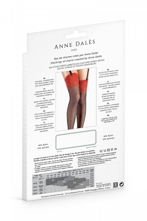 Bas nylons avec coutures