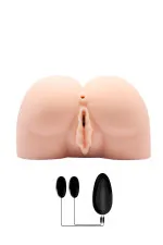 Fessier cambré réaliste vibrant vagin et anus