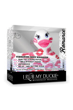 Canard vibrant blanc avec lèvres bisous I Rub My Duckie Romance