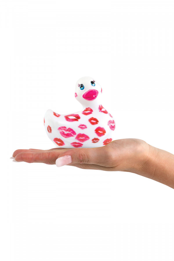 Canard vibrant Romance blanc avec bisous sur le corps