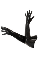 Gants longs en latex brillant