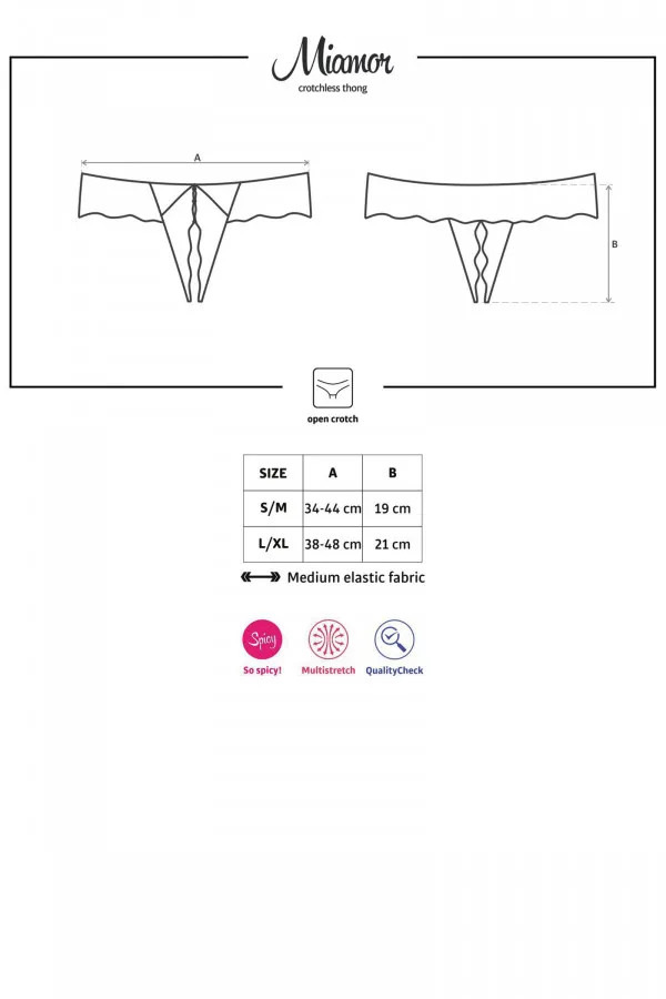 String ouvert en dentelle Miamor - Concorde Love