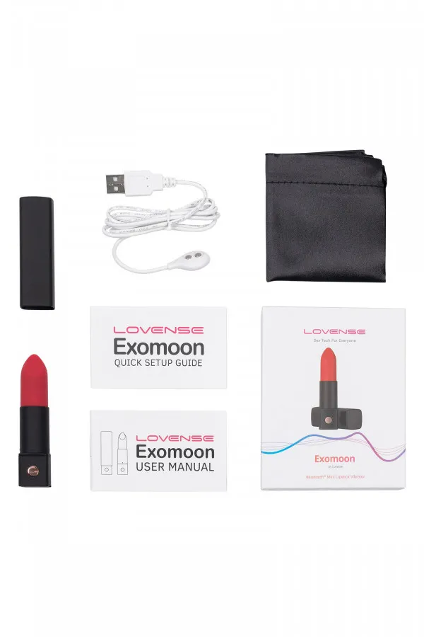 Mini vibromasseur connecté rouge à lèvres Exomoonn de Lovense