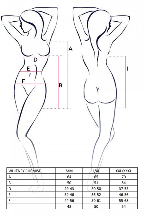 Nuisette Sexy Whitney avec Broderie et String - Concorde Love