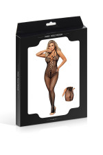 Bodystocking résille poitrine ajourée