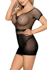 Robe moulante en résilles